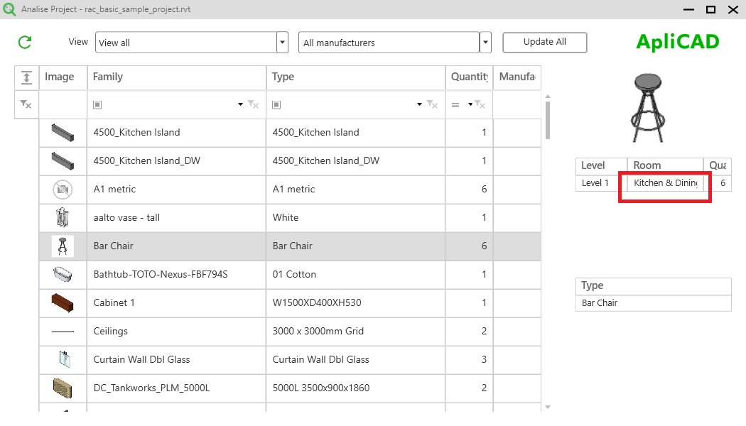UpdateBIM Analise project